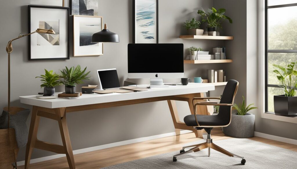 Inspirerende kantooromgeving met stijlvolle decoratie