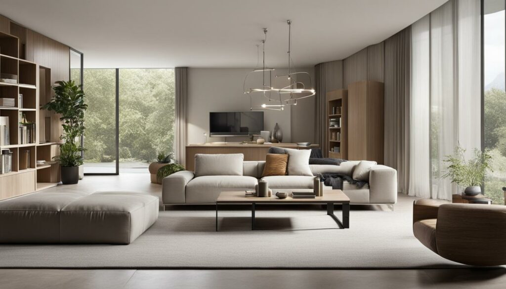 Minimalistisch interieur voor thuis organisatie