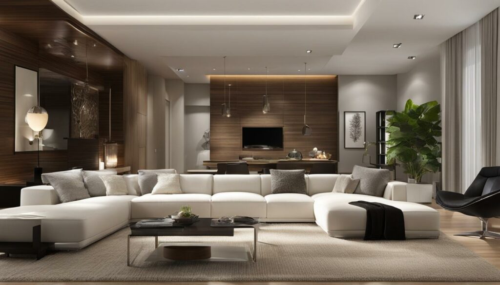 Moderne inrichting met minimalistisch design