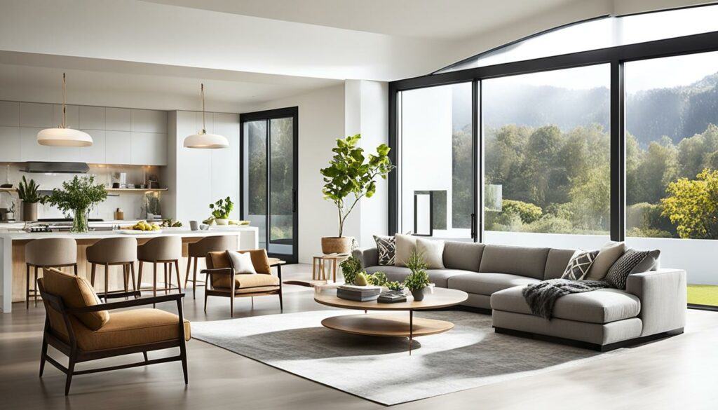 Natuurlijk licht in een modern interieur